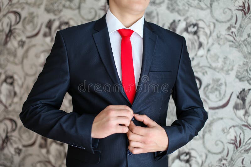 Black man suit with red tie – MasterBundles