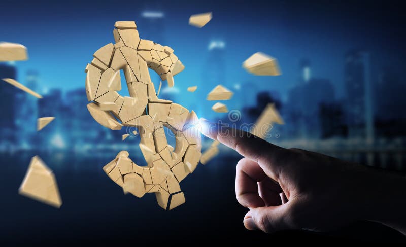 Businessman with exploding dollar currency 3D rendering royalty free illustration Businessman with exploding dollar currency 3D rendering royalty free illustration