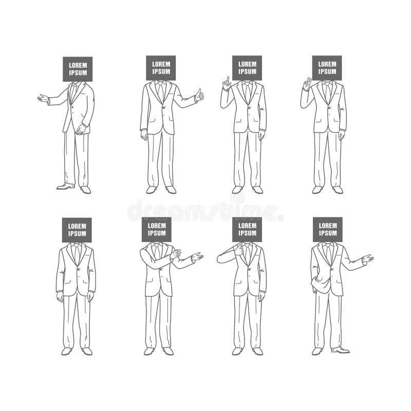 Businessman with a cardboard box on his head royalty free illustration