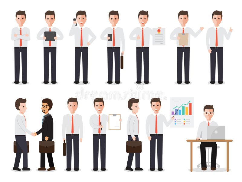 Businessman characters vector illustration Businessman characters vector illustration