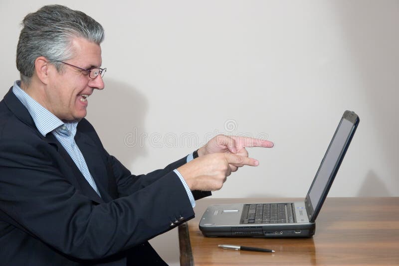 Businessman at computer