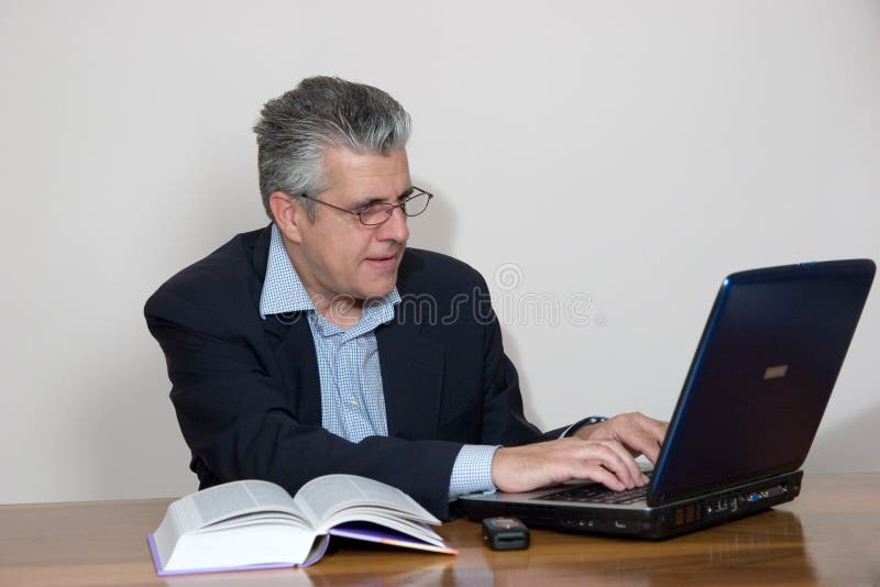 Businessman at computer