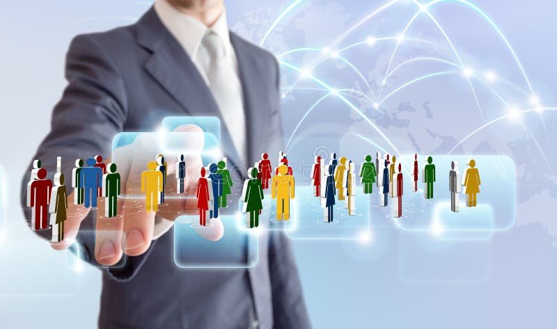 Businessman connect to social network stock photography Businessman connect to social network stock photography