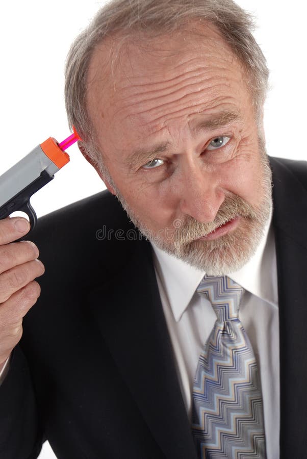 Businessman dart gun royalty free stock photography Businessman dart gun royalty free stock photography