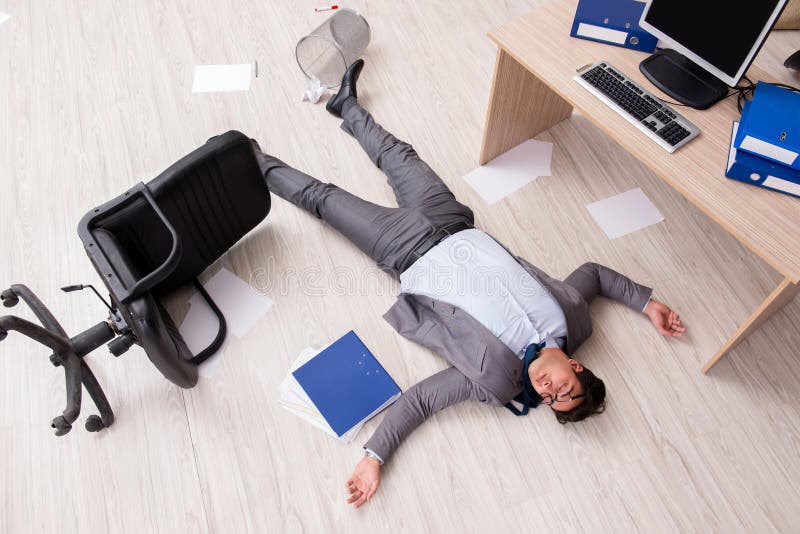 The businessman dead on the office floor