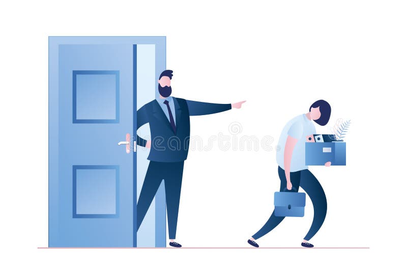 Businessman dismissed from work Royalty Free Vector Image