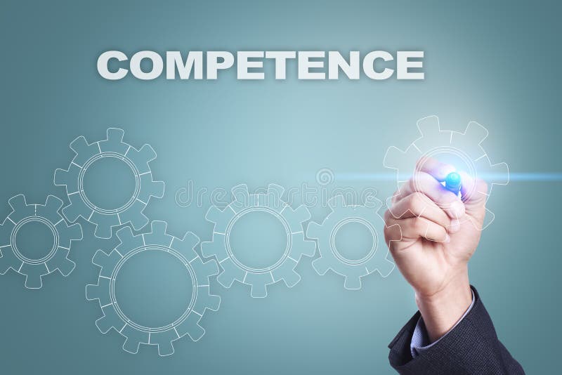 Businessman drawing on virtual screen. competence concept royalty free stock photography Businessman drawing on virtual screen. competence concept royalty free stock photography