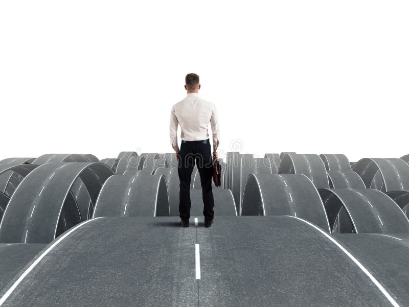 Businessman in the face of difficulties royalty free stock image Businessman in the face of difficulties royalty free stock image
