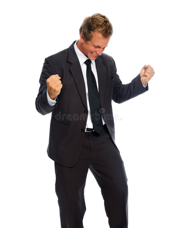 Businessman fist pump. 