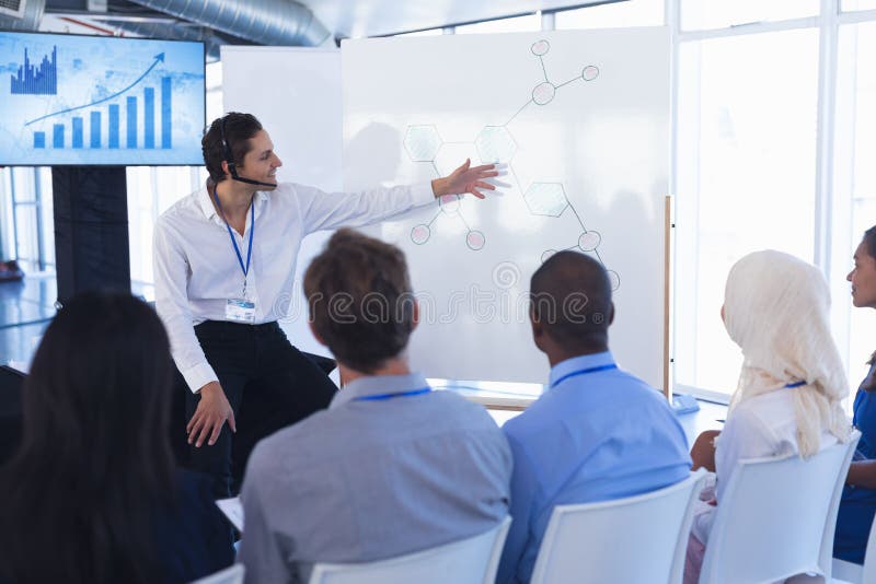 Flip Chart Holder In A Business Meeting