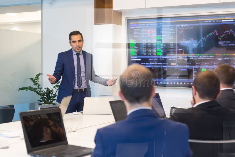Business presentation on corporate meeting. Corporate business concept. stock photos Business presentation on corporate meeting. Corporate business concept. stock photos