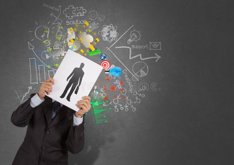 Businessman hand with book choosing people