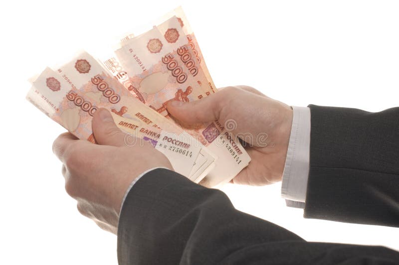 Businessman hand with money