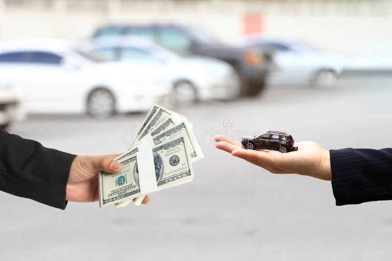 Businessman Handed the Money To Businesswoman or Saleswoman Holding  Miniature Car Model, Auto Business, Car Trading, Loans for Car Stock Image  - Image of credit, development: 139289425