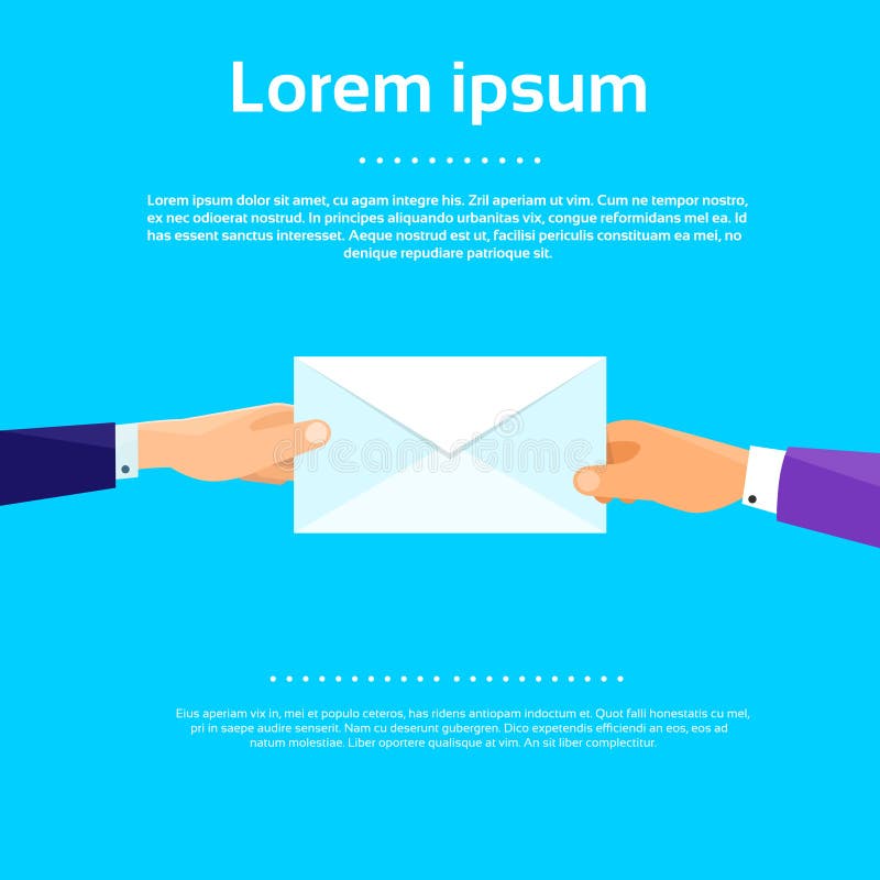 Businessman Hands Give Envelope Flat Vector royalty free illustration Businessman Hands Give Envelope Flat Vector royalty free illustration