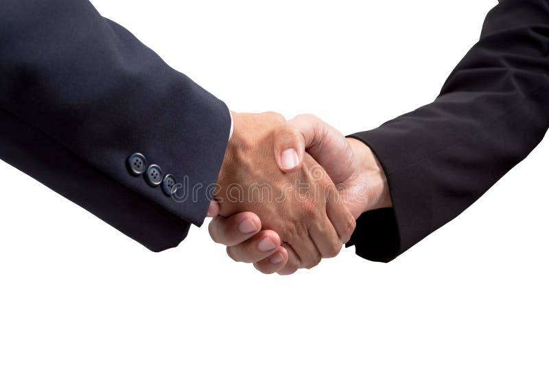 Businessman handshake stock images