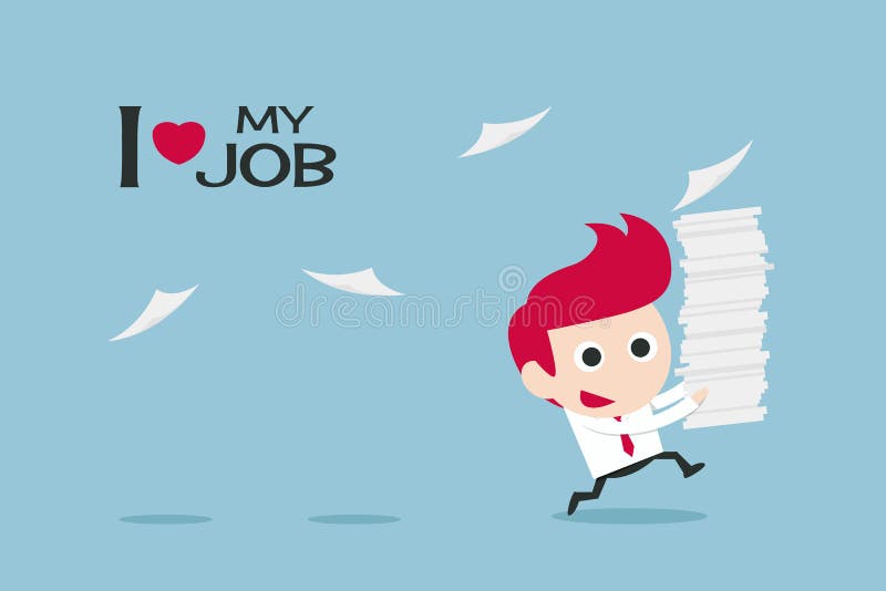Businessman happy in job vector illustration Businessman happy in job vector illustration