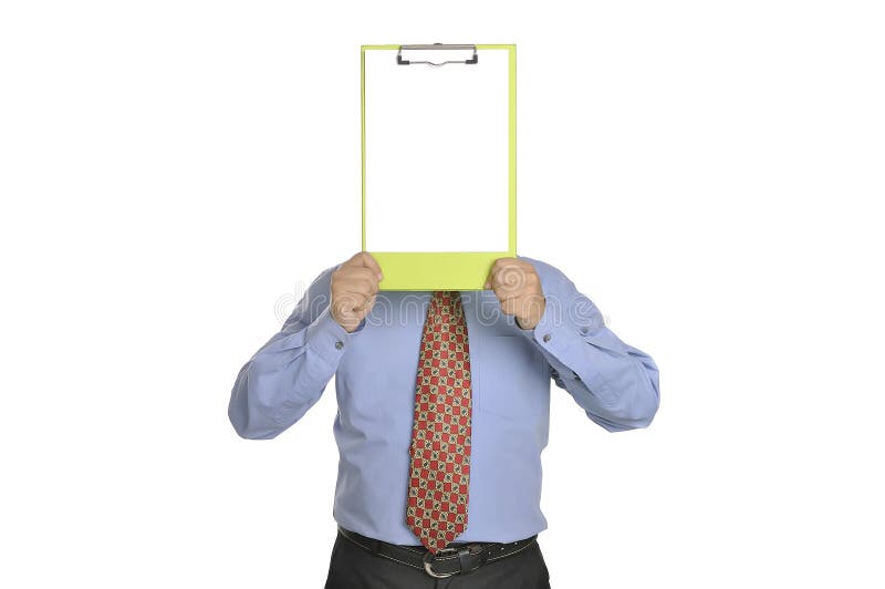 Businessman Holding Clipboard