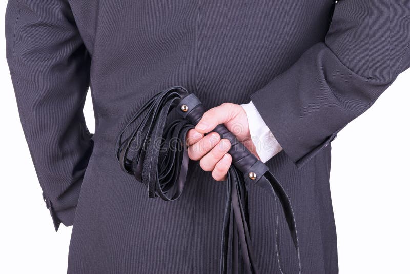 Businessman Holding A Leather Whip. Stock Photo - Image of caucasian ...