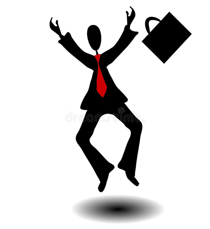 Businessman Jumping For Joy