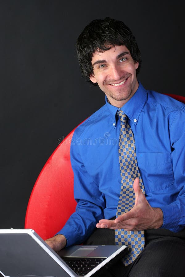 Businessman and laptop