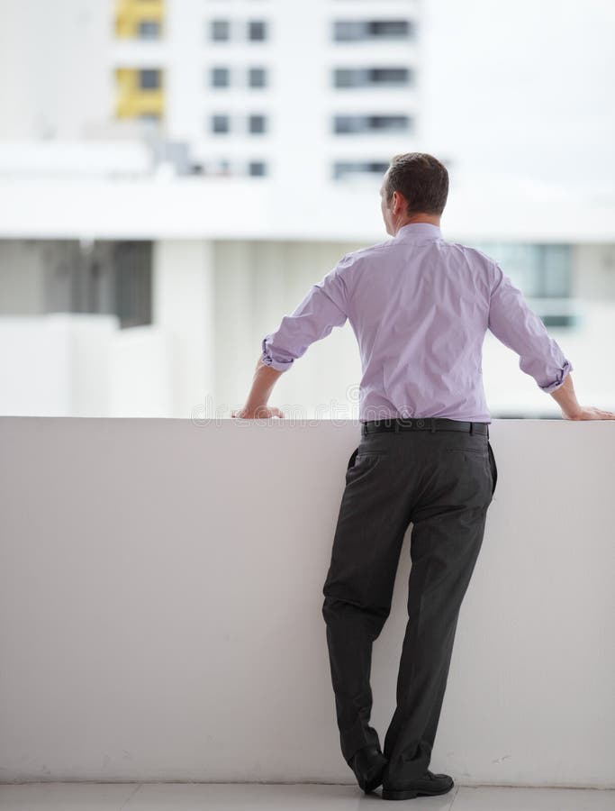 Businessman looking at the city royalty free stock images Businessman looking at the city royalty free stock images