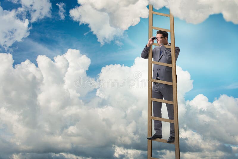 The Businessman Looking into the Future in Forecasting Concept Stock