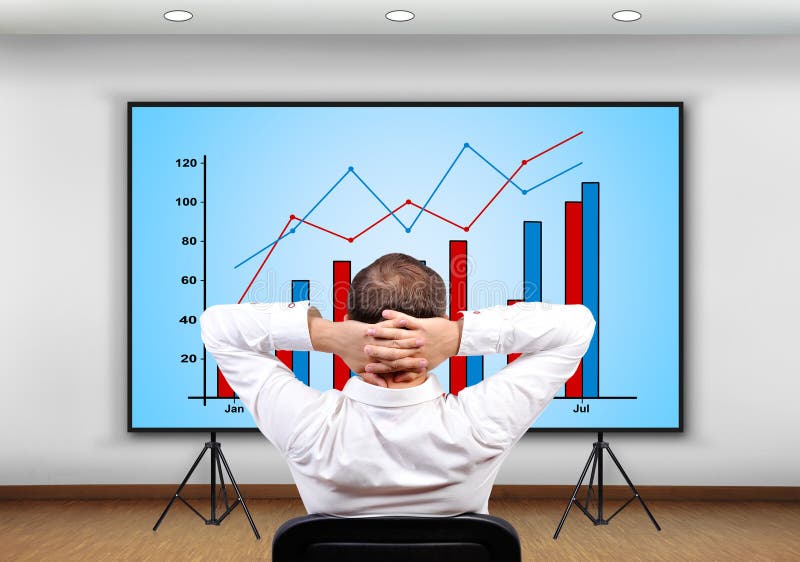 Businessman Looking To Chart Stock Photo Image of office, employee