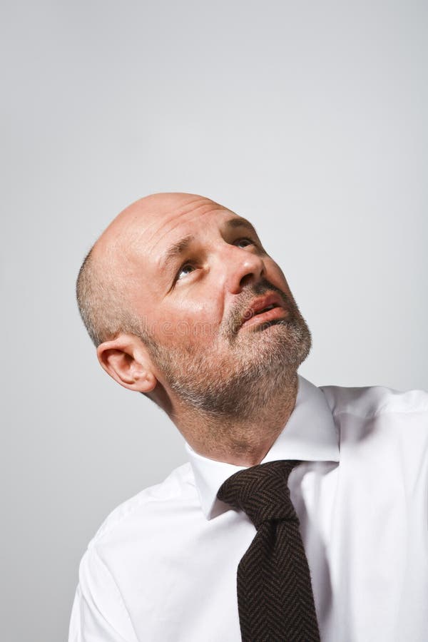 Businessman looking up royalty free stock images