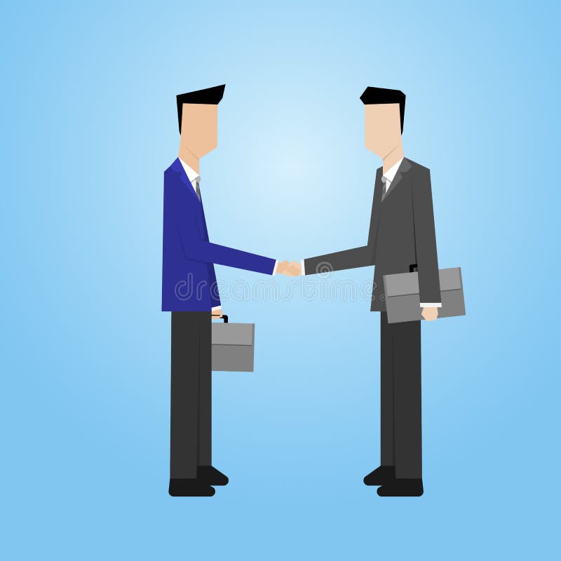 Businessman making handshake cooperation vector illustration Businessman making handshake cooperation vector illustration
