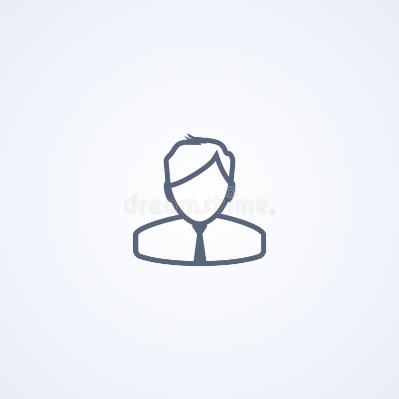 Businessman, man in business suit , vector best gray line icon royalty free illustration Businessman, man in business suit , vector best gray line icon royalty free illustration