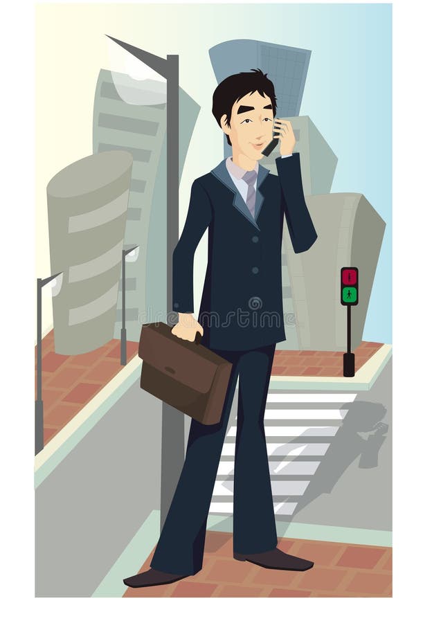 Businessman with mobile