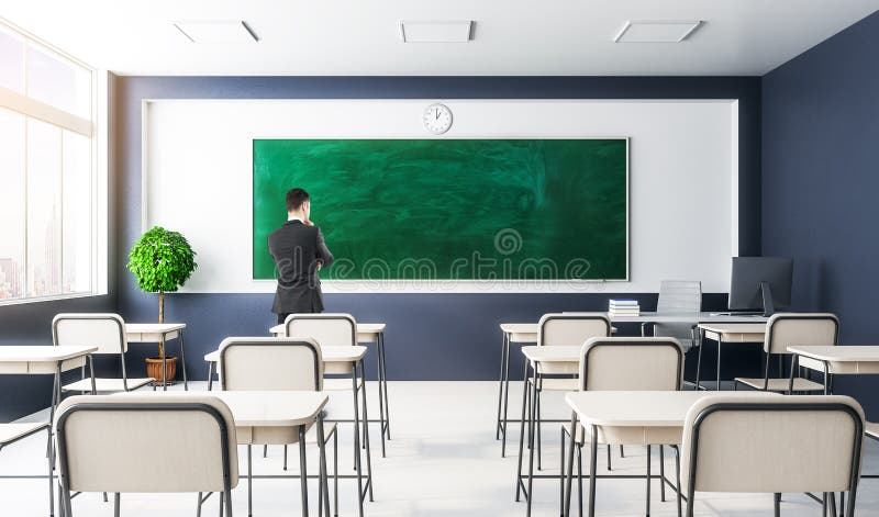 Modern Classroom Desk School Backdrop M5-94 – Dbackdrop