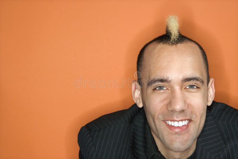 Businessman with mohawk.