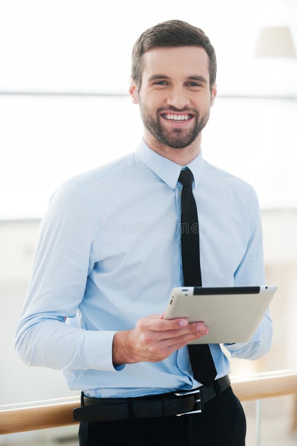 Businessman with note pad.