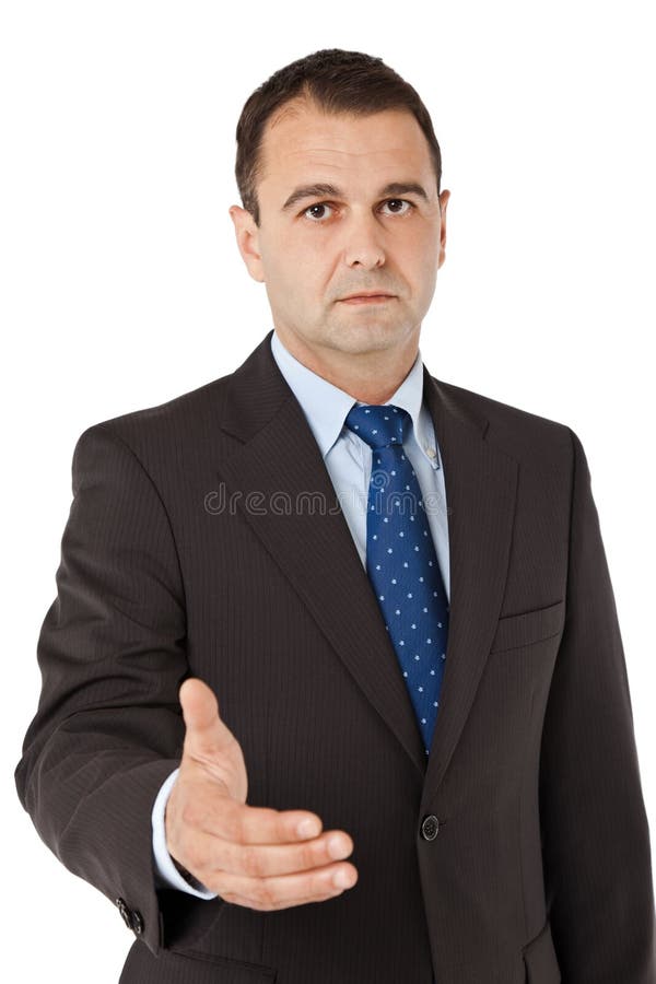 Businessman offering handshake