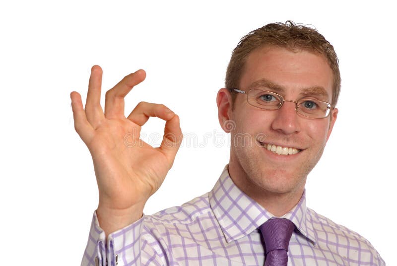 Businessman with OK gesture