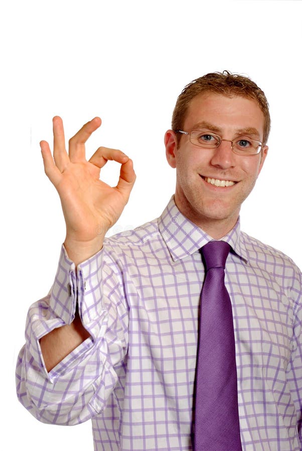 Businessman with OK gesture