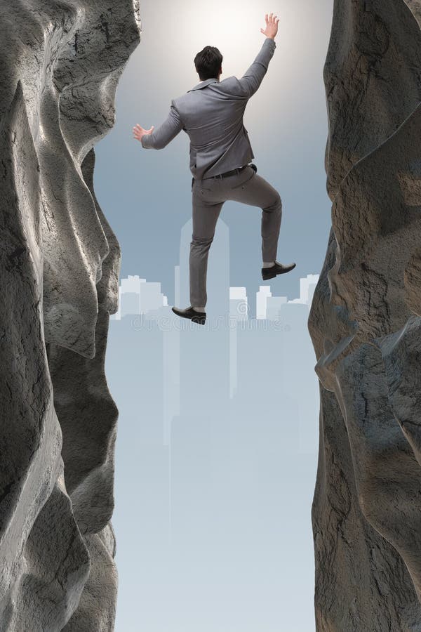 The businessman overcoming challenges in business concept royalty free stock photo The businessman overcoming challenges in business concept royalty free stock photo