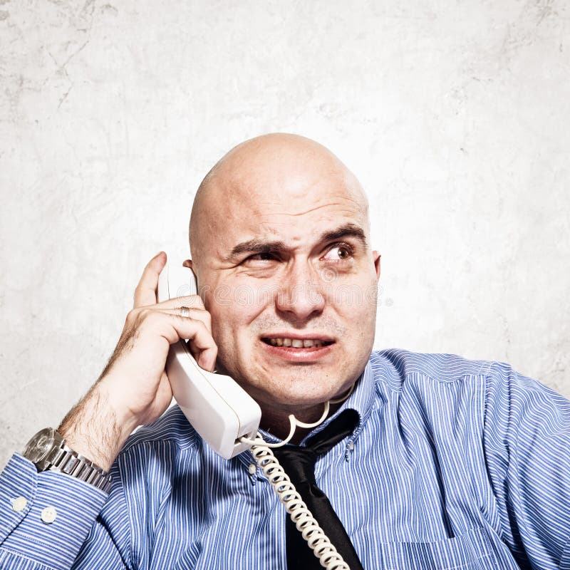 Businessman on the phone stock photography
