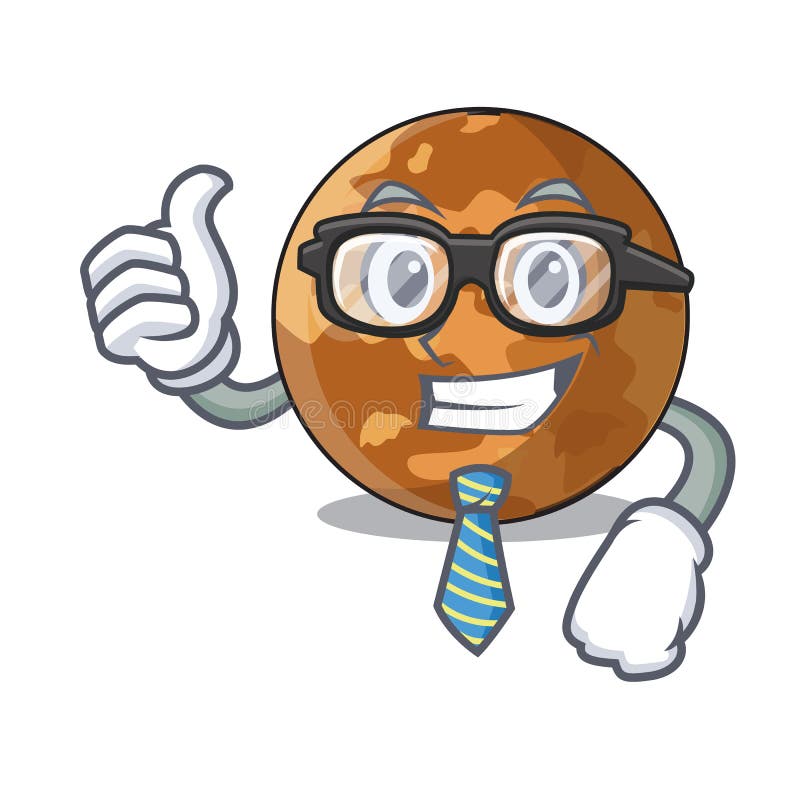 Businessman Picture of a Cartoon Mercury Planet Stock Vector