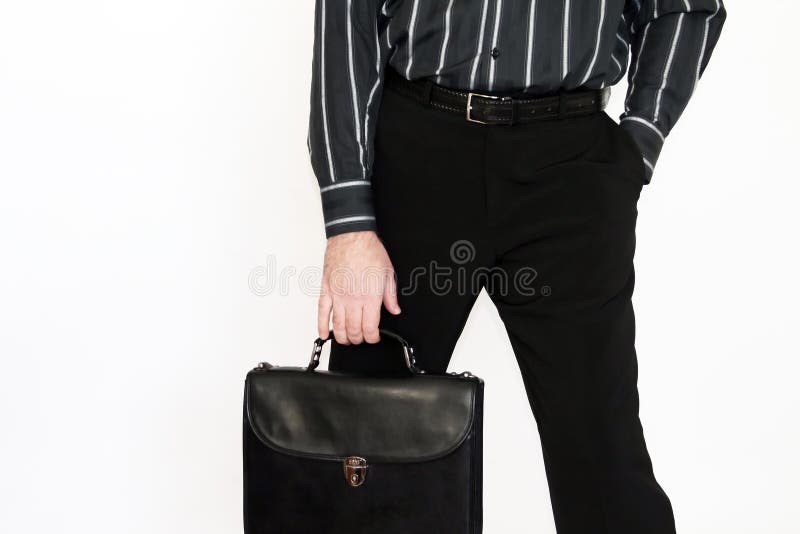 The businessman with a portfolio