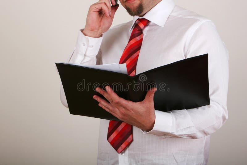 Businessman reading