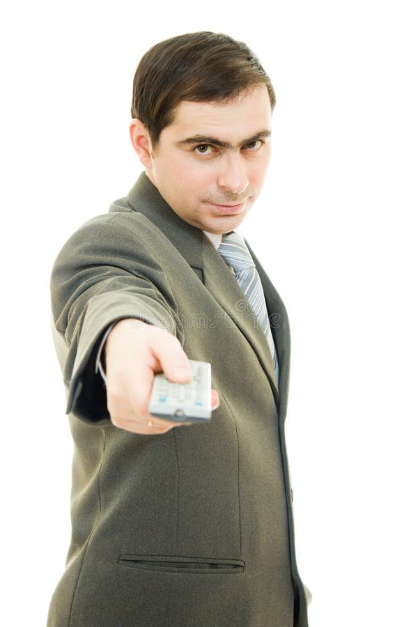 Businessman with a Remote Control Stock Photo Image of person, hands
