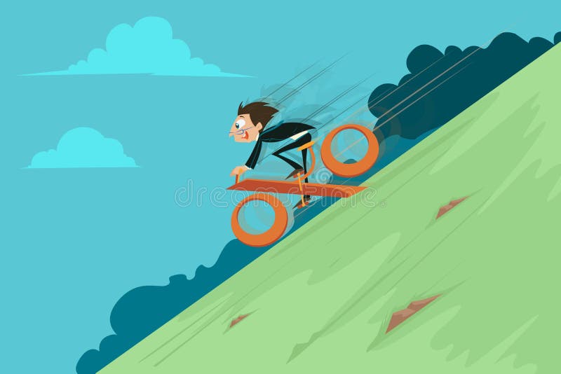 Bike Accident stock vector. Illustration of street, thrown - 14269004