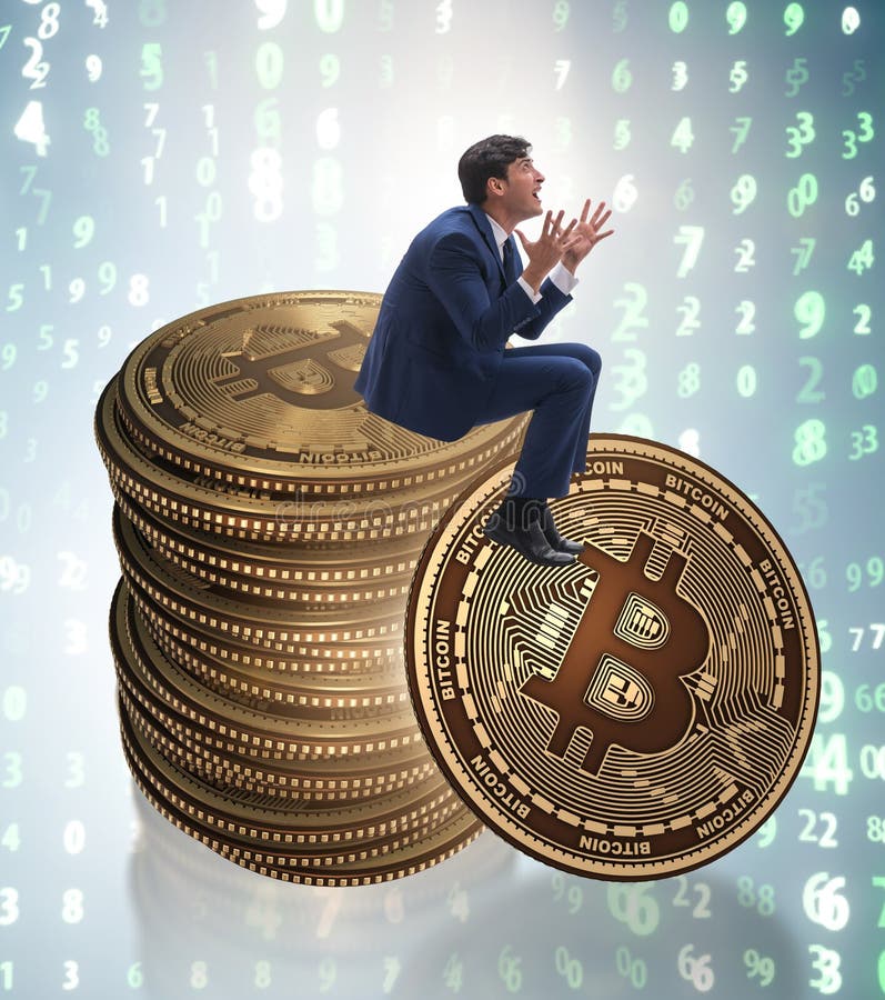 Businessman Sad about Bitcoin Price Crash Stock Image - Image of broke ...