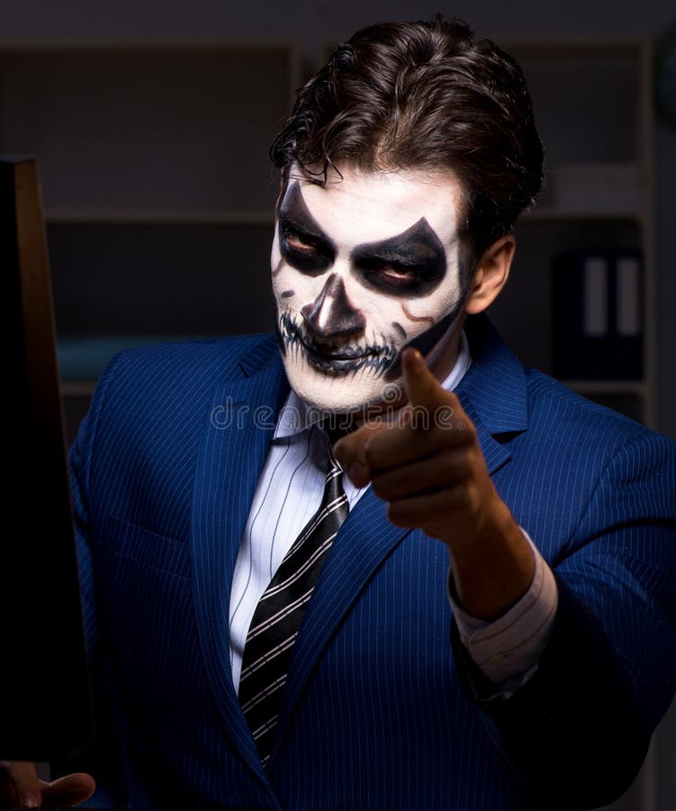 Scary Face Mask Stock Photo