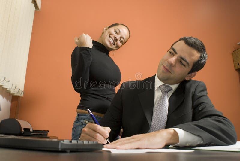 Businessman and Secretary - Horizontal