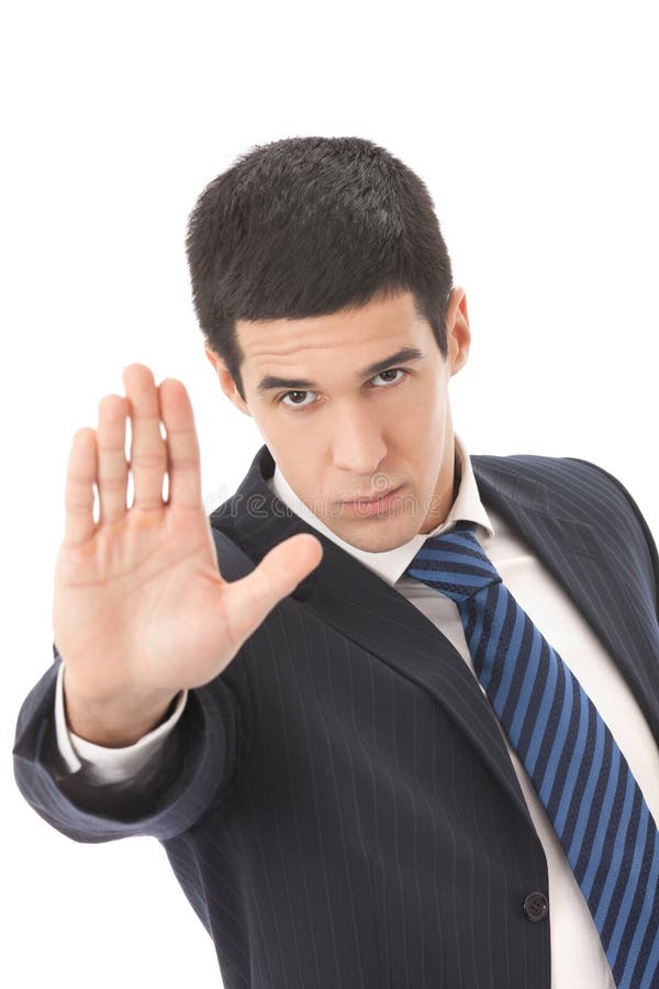 Businessman or security man stock image