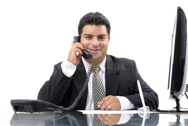 Series - Businessman on the phone and Smiling . Series - Businessman on the phone and Smiling .